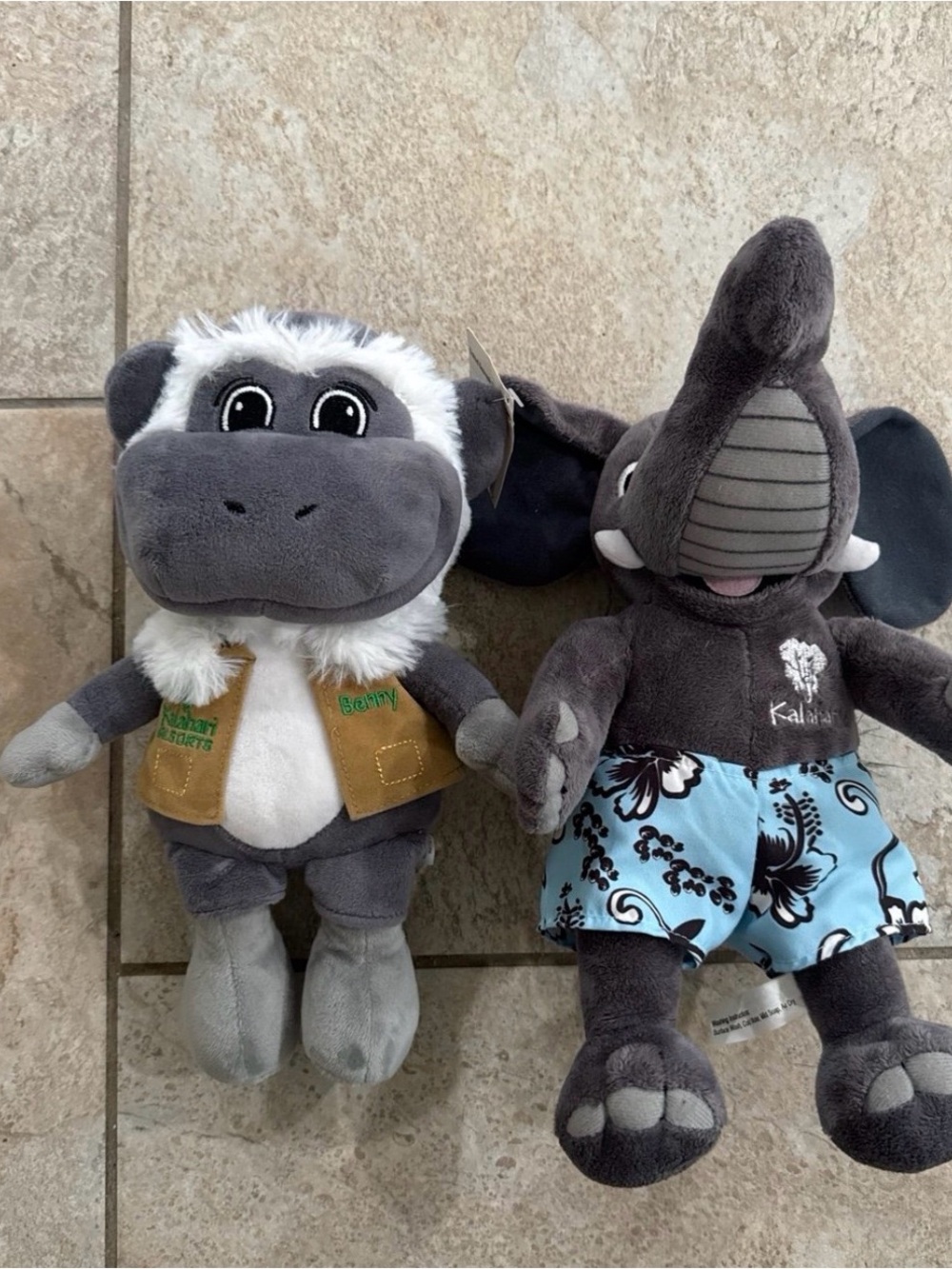 Kalahari Resorts Elephant & Monkey Plush
